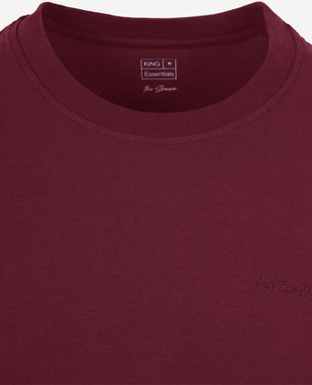 King essentials the shawn t-shirt burgundy | Regular-fit