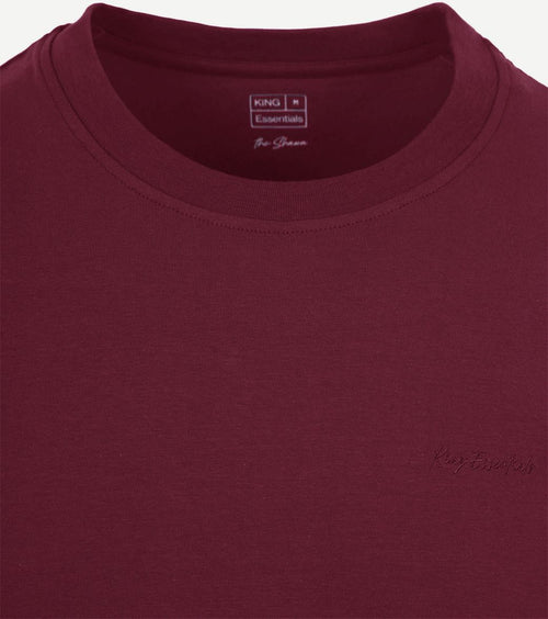 King essentials the shawn t-shirt burgundy | Regular-fit