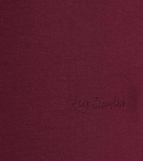 King essentials the shawn t-shirt burgundy | Regular-fit