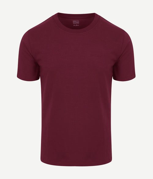 King essentials the shawn t-shirt burgundy | Regular-fit
