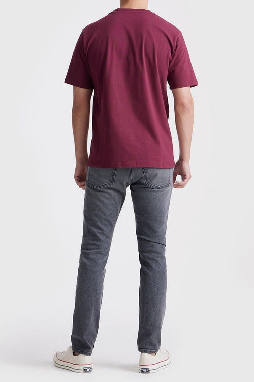 King essentials the shawn t-shirt burgundy | Regular-fit