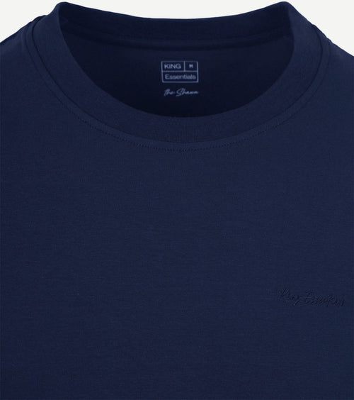 King essentials the shawn t-shirt donkerblauw | Regular-fit