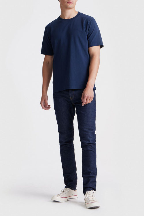 King essentials the shawn t-shirt donkerblauw | Regular-fit