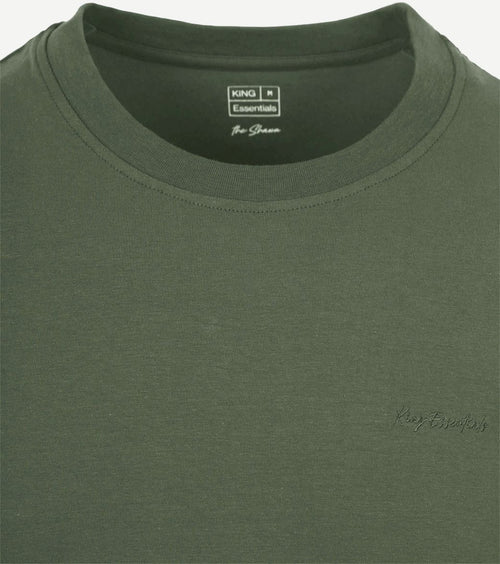 King essentials the shawn t-shirt olijfgroen | Regular-fit