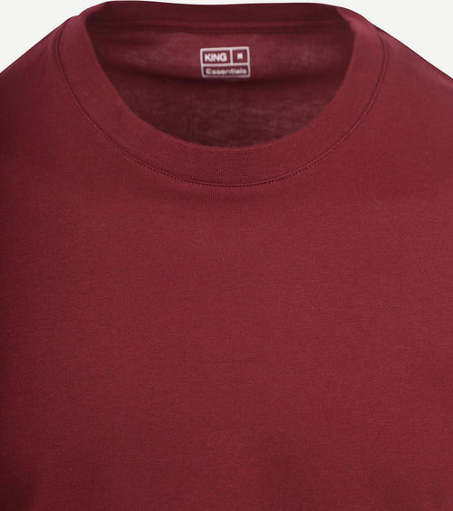 King essentials the steve t-shirt burgundy | Regular-fit