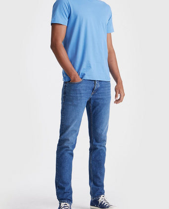 King essentials the steve t-shirt mid blauw | Regular-fit