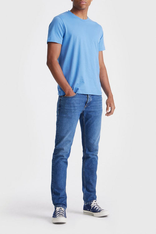 King essentials the steve t-shirt mid blauw | Regular-fit