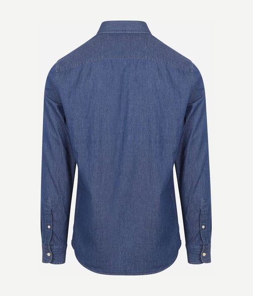 King essentials the tommy denim overhemd chambray blauw | Regular-fit