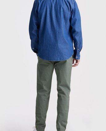 King essentials the tommy denim overhemd chambray blauw | Regular-fit