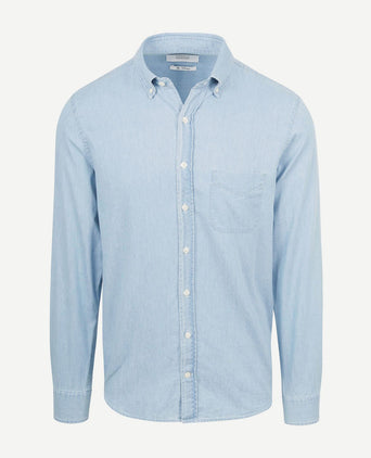 King essentials the tommy denim overhemd chambray lichtblauw | Regular-fit