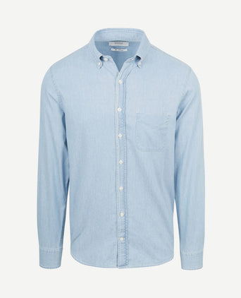 The tommy denim overhemd chambray lichtblauw