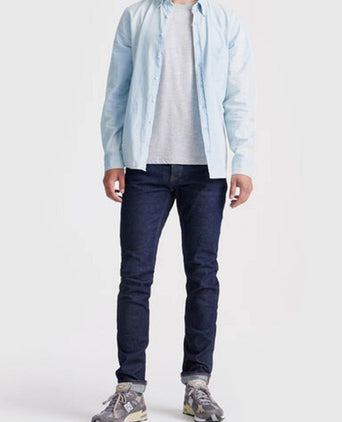 King essentials the tommy denim overhemd chambray lichtblauw | Regular-fit