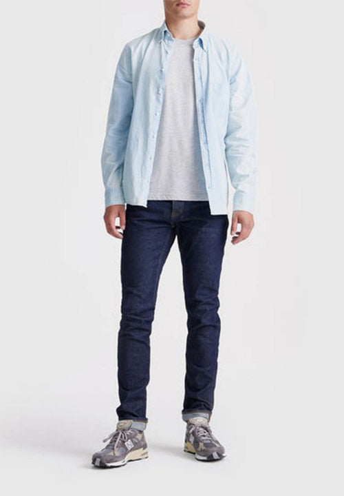 King essentials the tommy denim overhemd chambray lichtblauw | Regular-fit