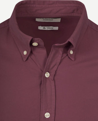 King essentials the tommy overhemd bordeaux | Regular-fit