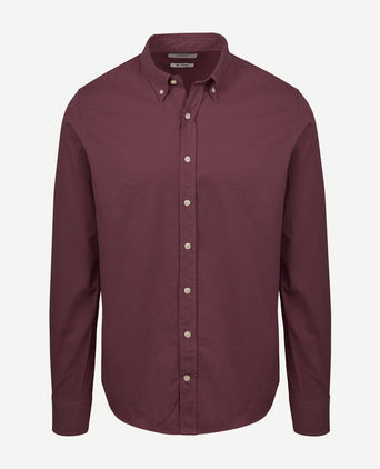 King essentials the tommy overhemd bordeaux | Regular-fit