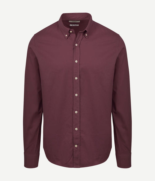 King essentials the tommy overhemd bordeaux | Regular-fit