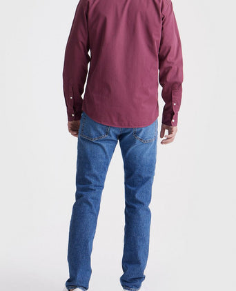 King essentials the tommy overhemd bordeaux | Regular-fit