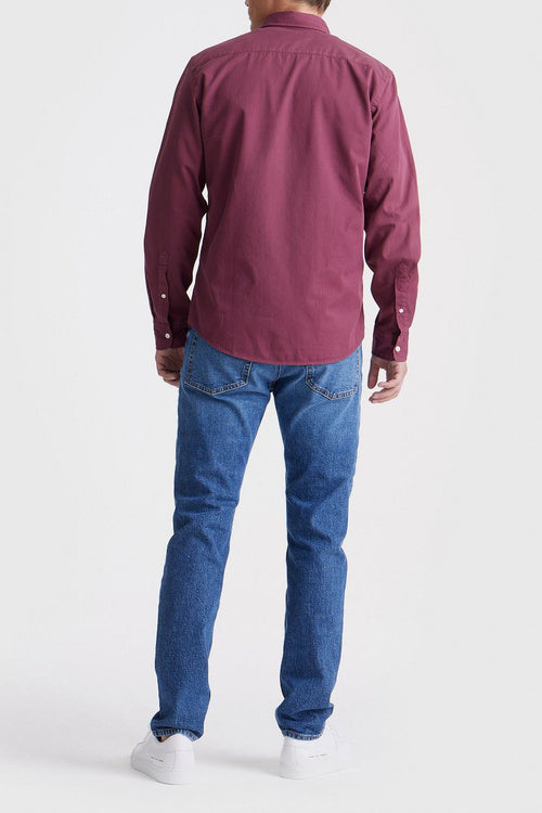 King essentials the tommy overhemd bordeaux | Regular-fit