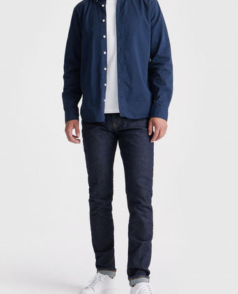 King essentials the tommy overhemd donkerblauw | Regular-fit