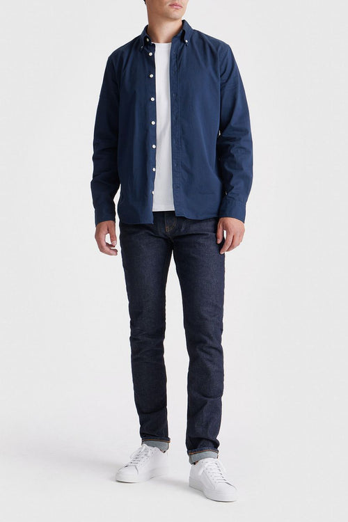 King essentials the tommy overhemd donkerblauw | Regular-fit