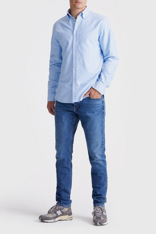 King essentials the tommy Oxford overhemd lichtblauw | Regular-fit