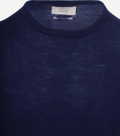 The john pullover merino donkerblauw