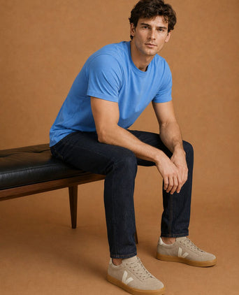 The steve t-shirt mid blauw