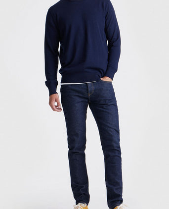 The john pullover merino donkerblauw