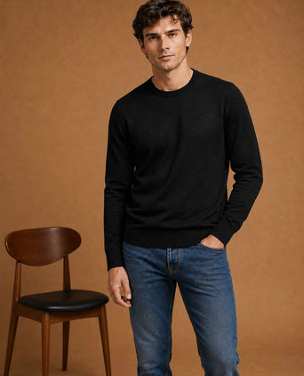 The john pullover merino zwart