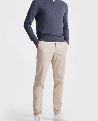 The michael halve rits pull merino antraciet