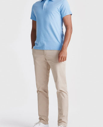 The James poloshirt mid blauw