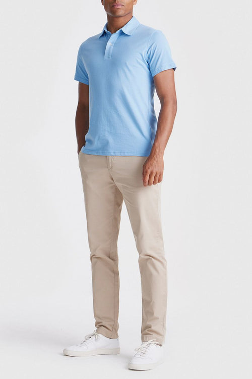 The James poloshirt mid blauw