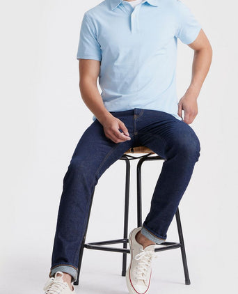 The James poloshirt lichtblauw