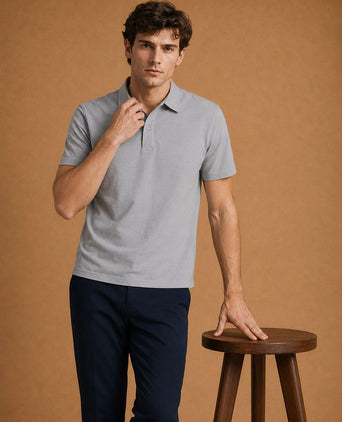 The James poloshirt grijs