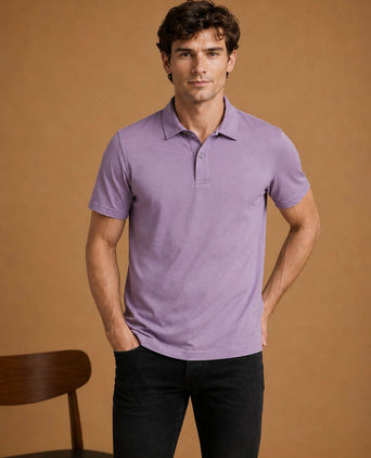 The James poloshirt paars