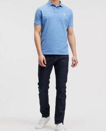 The rene poloshirt mid blauw