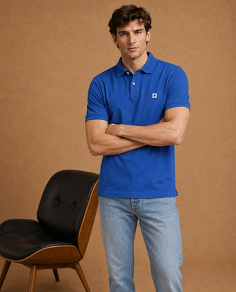 The rene poloshirt royal blauw