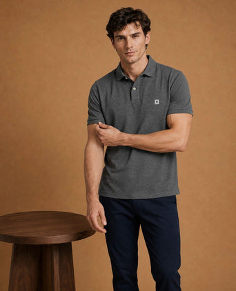 The rene poloshirt antraciet