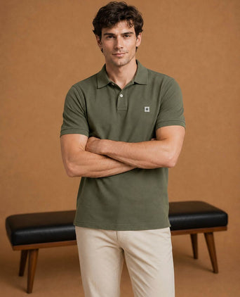 The rene poloshirt olijfgroen