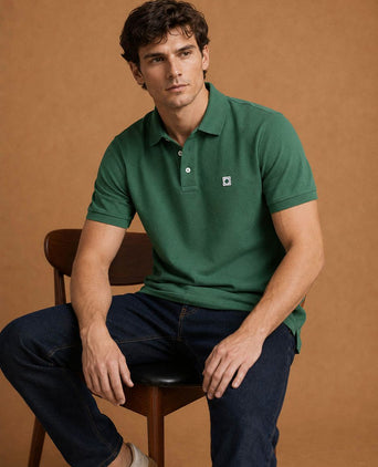 The rene poloshirt mid groen