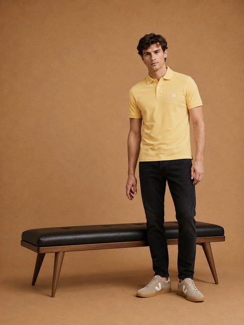 The rene poloshirt geel