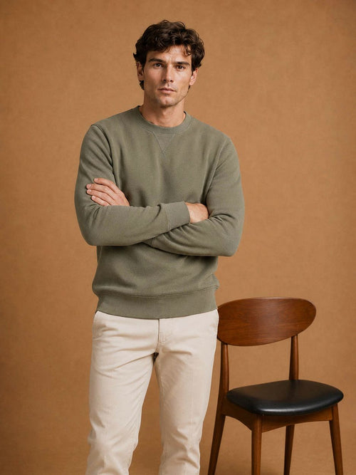 The george sweater olijfgroen