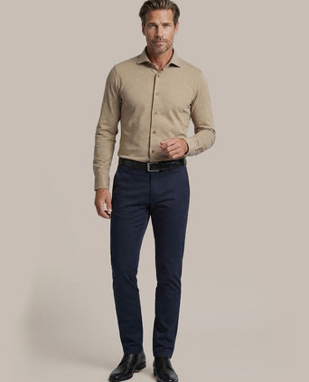 Overhemd pique beige