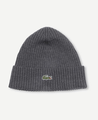 Knitted muts wol antraciet