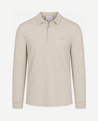 Longsleeve poloshirt piqué offwhite