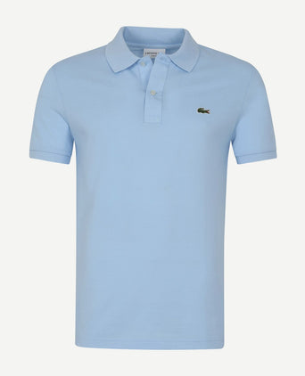Lacoste pique poloshirt lichtblauw | Slim-fit