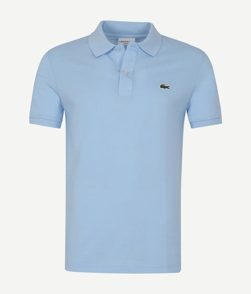 Lacoste pique poloshirt lichtblauw | Slim-fit