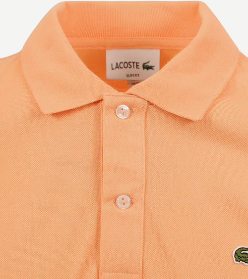 Lacoste piqué poloshirt oranje | Slim-fit