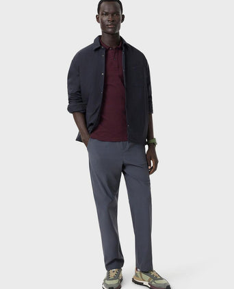 Poloshirt pique aubergine