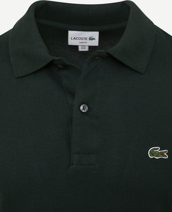 Lacoste poloshirt lange mouwen donkergroen | Slim-fit